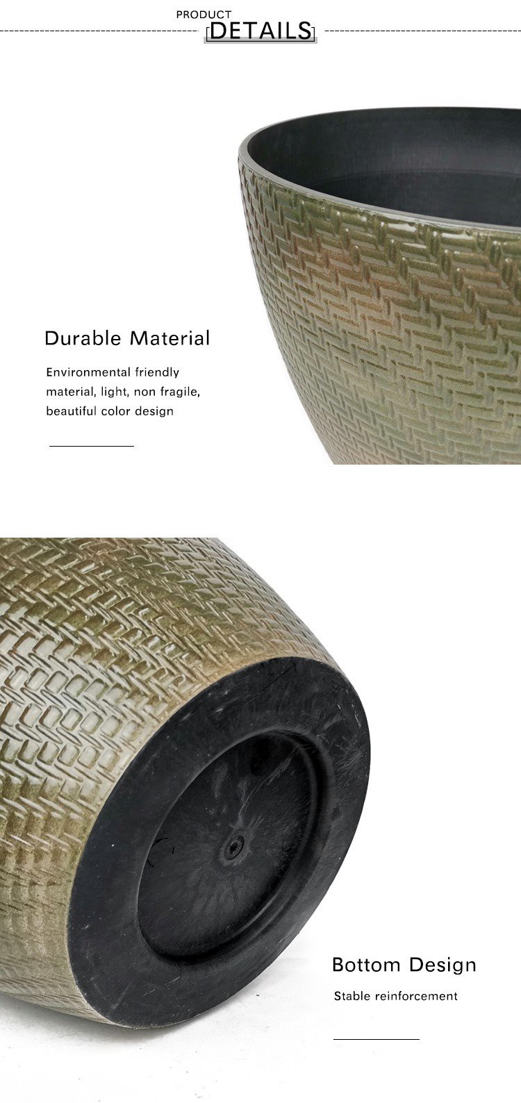 Imitation Ceramic Woven Flowerpot